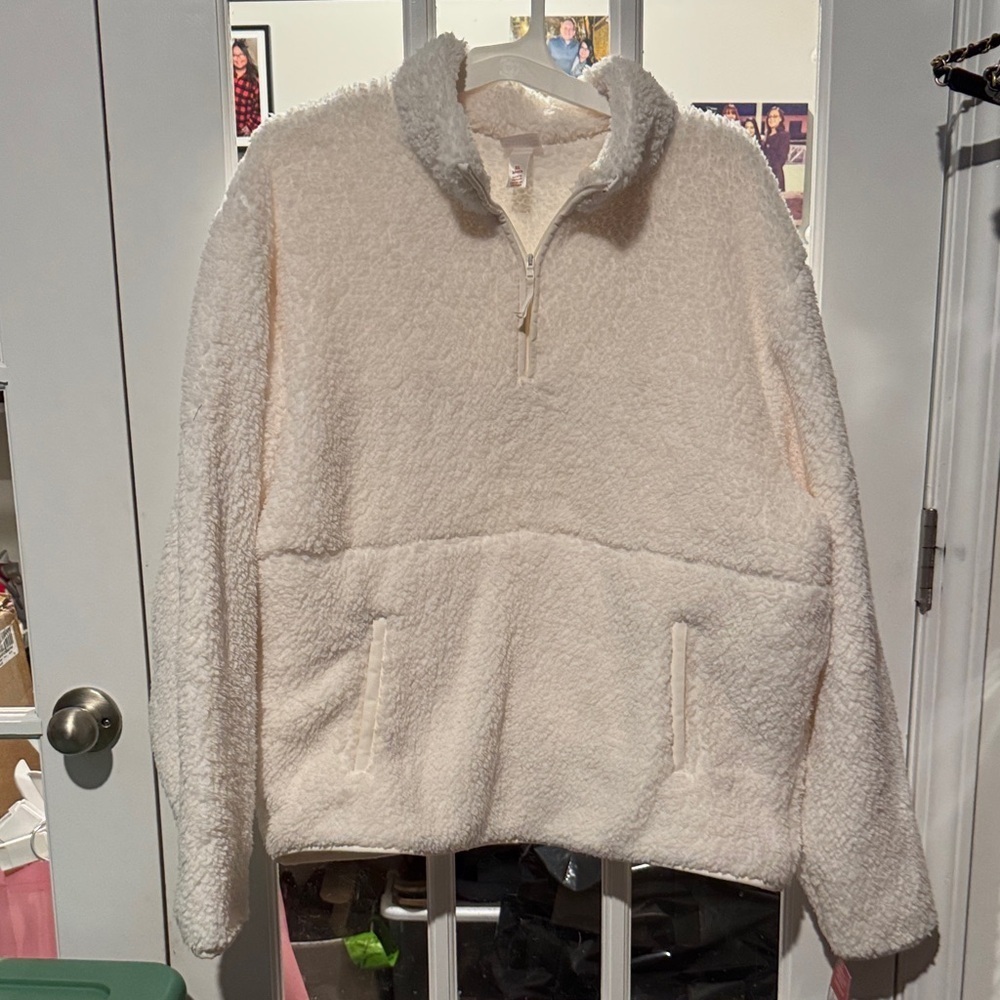Wondershop Cream Zip Up Sweater